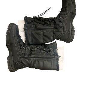 Sporto Black Winter Boots with Faux Fur